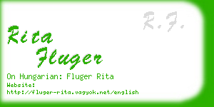 rita fluger business card